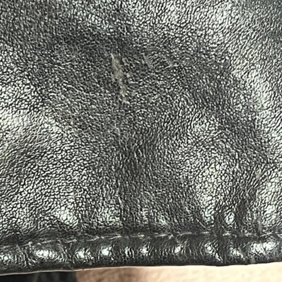 Men's Black Soft Leather Cashmere Lined Winter Gloves Size: Large VGUC - Picture 15 of 15